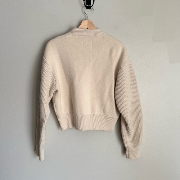 Sandro Barey Coat Cardigan zip up cream size small - Picture 3 of 7